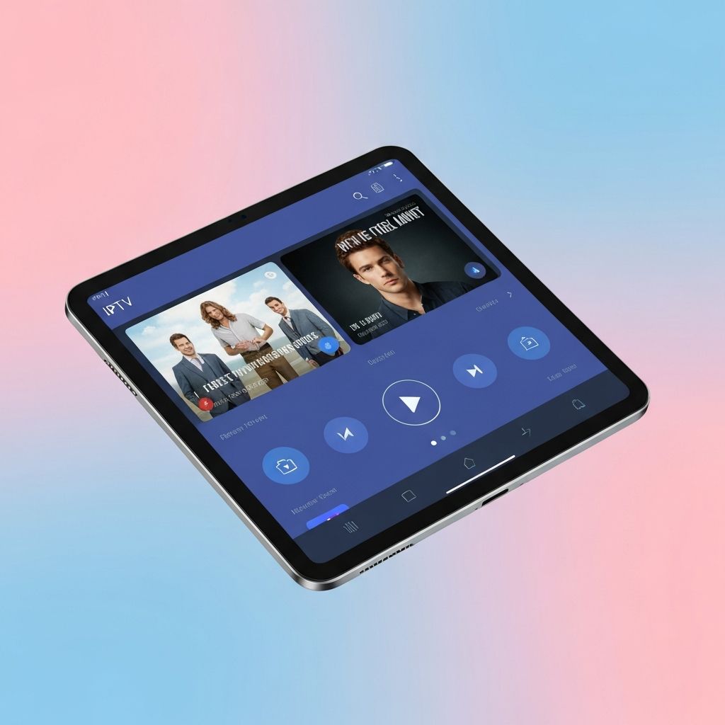Stream friendly IPTV interface showing smooth playback on tablet